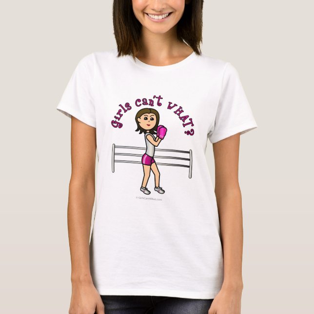 Camiseta Boxing para mulheres Rosas claro (Frente)