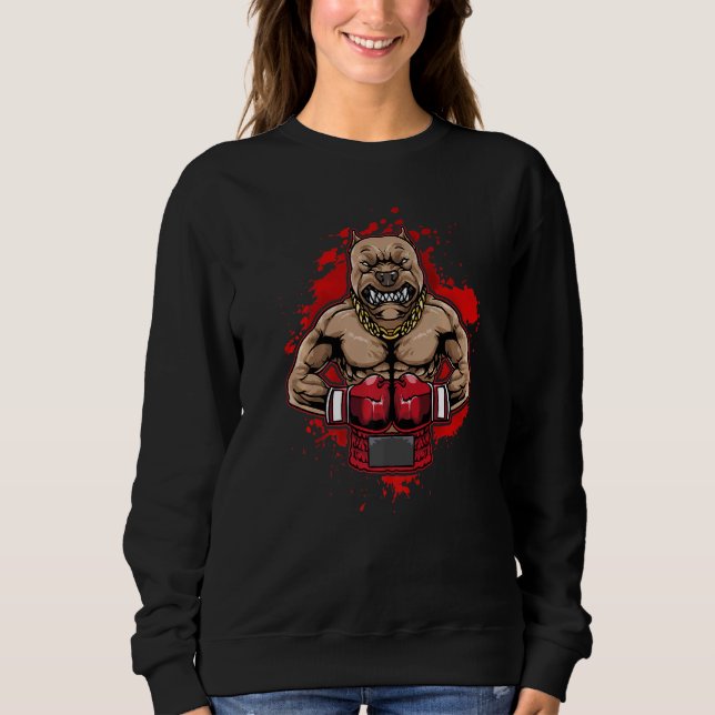 Camiseta Boxing Pit Bull ama Pitbulls Workout Animal (Frente)