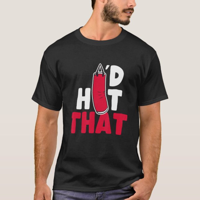 Camiseta Boxing Punching Bag Eu Bati (Frente)