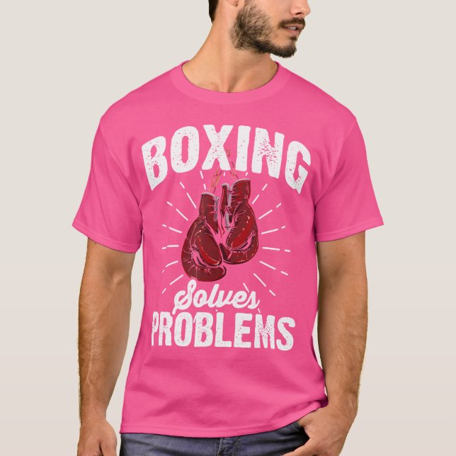 Camiseta Boxing Resolve Problemas Sem Machucar Os Boxers (Frente)
