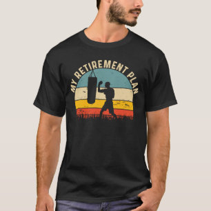 Camiseta Boxing Slogan Vintage do Meu Plano de Reforma