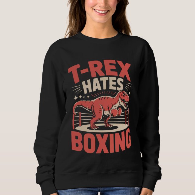 Camiseta Boxing T-Rex Dinosaur T-Rex Hates Boxing (Frente)