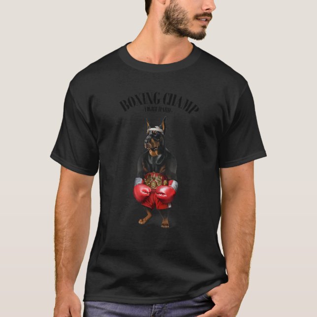 Camiseta Boxion Champion Doberman Dog Fighter 1 (Frente)