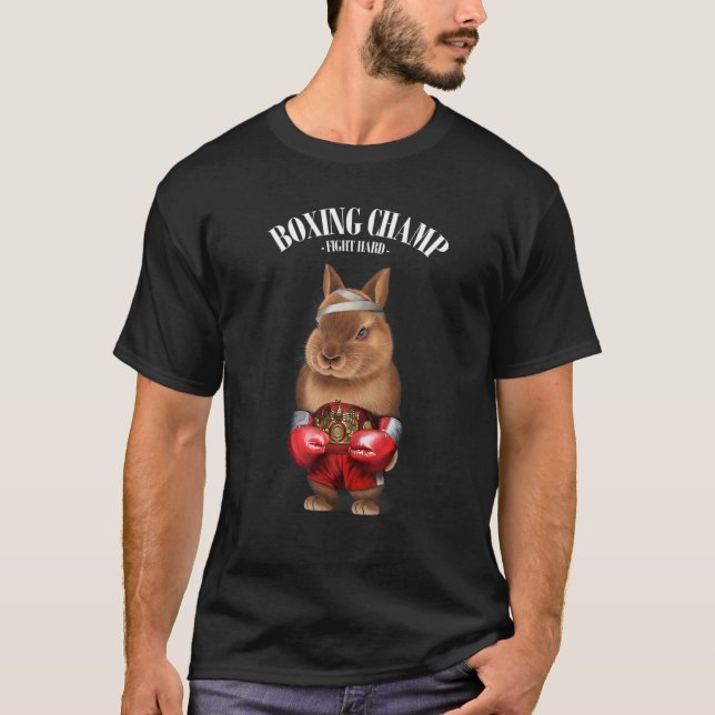 Camiseta Boxion Champion Dwarf Rabbit Fighter (Frente)