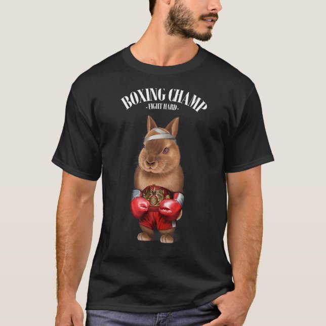 Camiseta Boxion Champion Dwarf Rabbit Fighter (Frente)