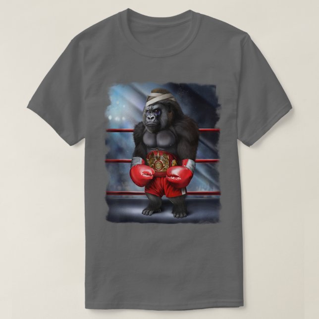 Camiseta Boxion Champion Gorilla Fighter (Frente do Design)