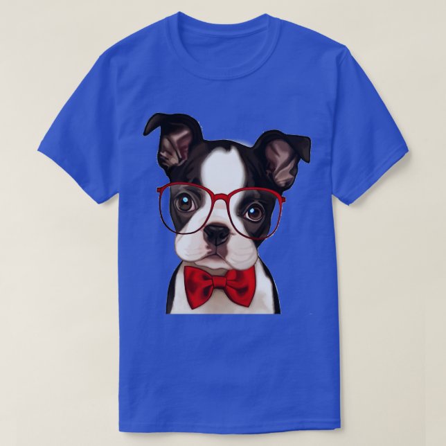 Camiseta Boxpy vestindo óculos vermelhos e Arco (Frente do Design)