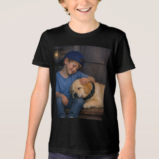 Camiseta Boy and Puppy Companions Youth Tri‑Blend Shirt