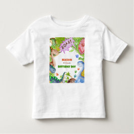 Camiseta Boy Dinosaur 4th Birthday Invitation