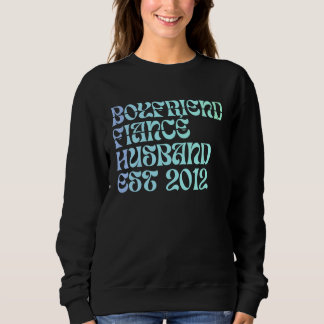 Camiseta Boyfriend Fiance Husband Est 2012 Wedding Annivers