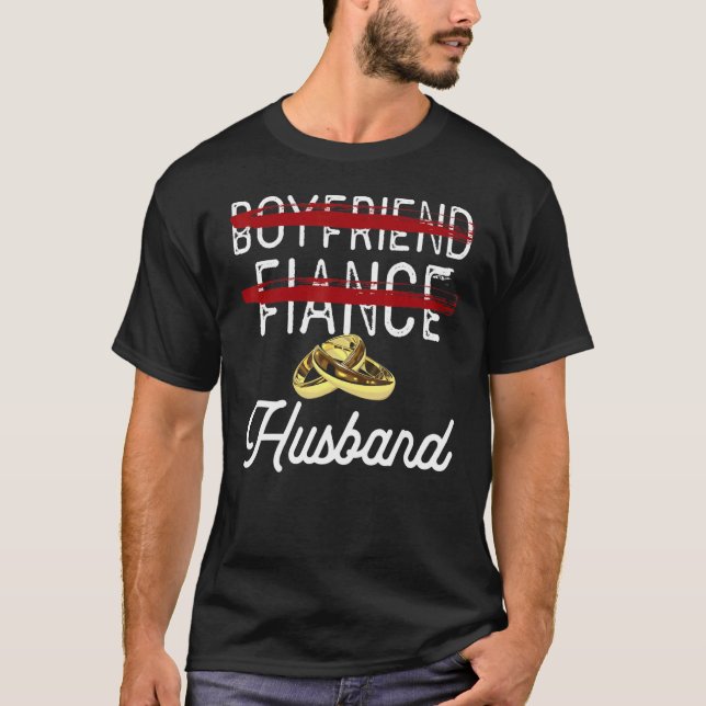 Camiseta Boyfriend Fiance Husband Groom Wedding Themed (Frente)