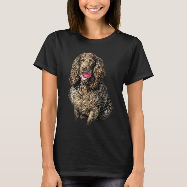 Camiseta Boykin Spaniel Artistic Sketch Portrait (Frente)