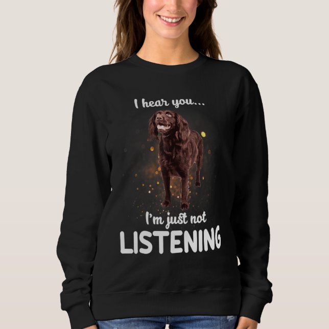 Camiseta Boykin Spaniel Dog Eu Ouço Você Não Ouvir (Frente)