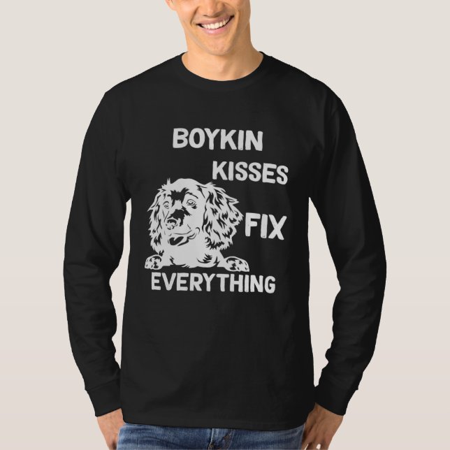 Camiseta Boykin Spaniel kisses fix everything  1 (Frente)