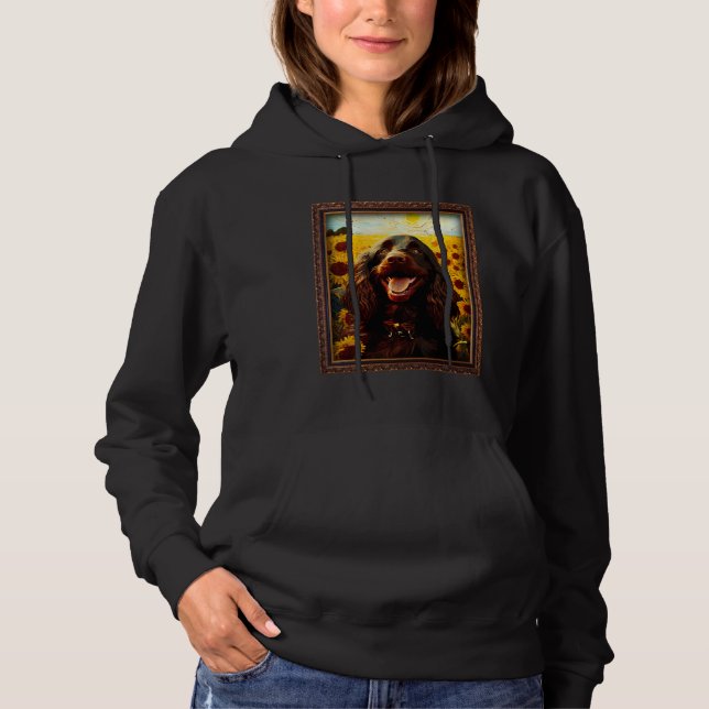 Camiseta Boykin Spaniel Painting Sunflower Flower Mom Women (Frente)