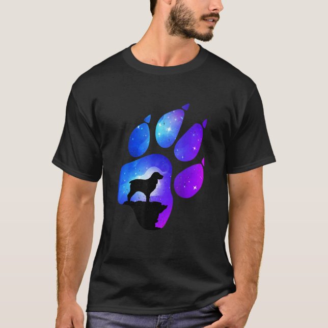 Camiseta Boykin Spaniel Paw Dog Pai (Frente)