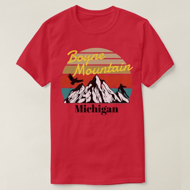 Camiseta Boyne Mountain ski Michigan 1 (Frente do Design)
