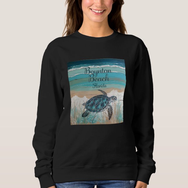 Camiseta Boynton Beach Sea Turtle Lover Coastal Blu (Frente)
