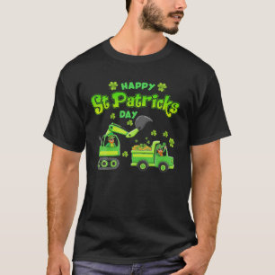Camiseta Boys Happy Dia de São Patrício Dump Construção