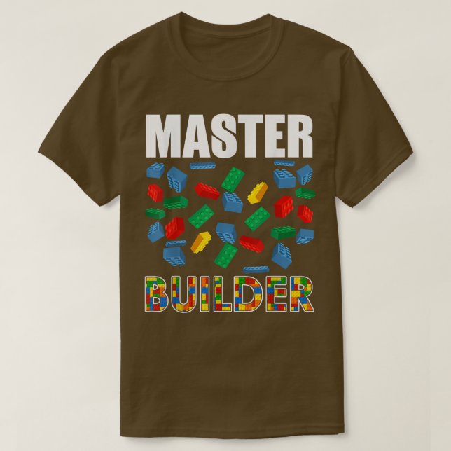 Camiseta Boys Master Builder Funny Brick Building Blocks To (Frente do Design)