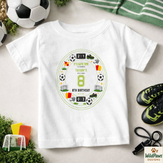 Camiseta Boys Modern Sports Soccer Kids 8th Birthday Party