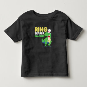 Camiseta Boys Ring Bearer Dinossaur Rex Festa de casamento