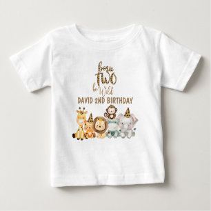 Camiseta Boys Safari Animais Dois Nascidos Selvagens
