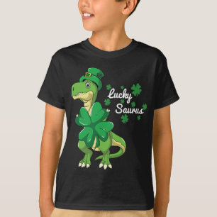 Camiseta Boys T Rex St. Patricks Day Lucky Saurus 