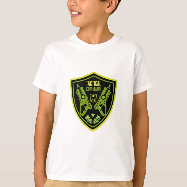 Camiseta Boys Toy Dart Gun Batalha (Frente)