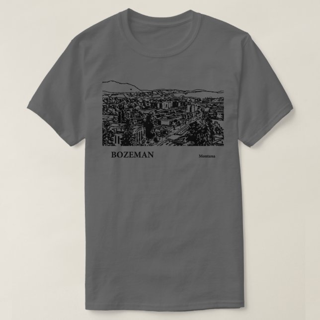 Camiseta Bozeman Montana 3 (Frente do Design)