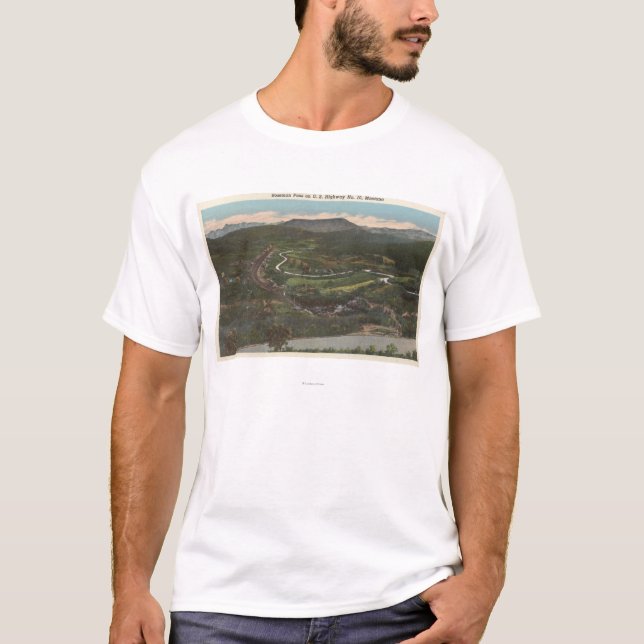 Camiseta Bozeman, Montana - Bozeman passa sobre a estrada (Frente)