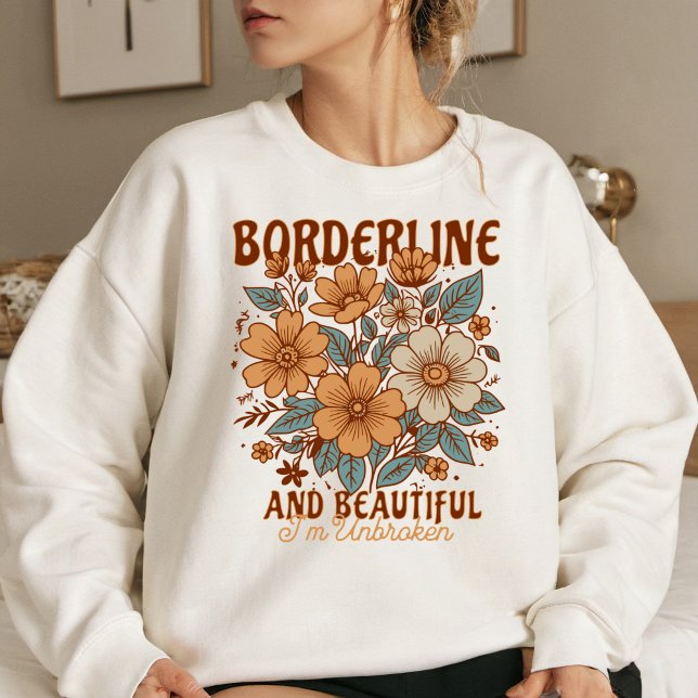 Camiseta BPD Perturbação da Personalidade Borderline (borderline personality disorder floral sweatshirt for women)