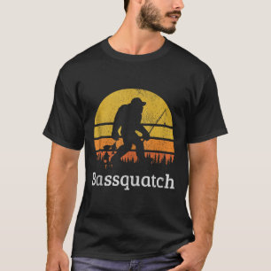 Camiseta Bquatch Divertido B Pesca Sasquatch Pé Grande Vint
