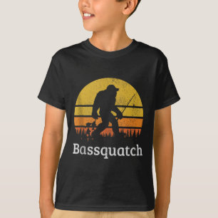 Camiseta Bquatch Divertido B Pesca Sasquatch Pé Grande Vint