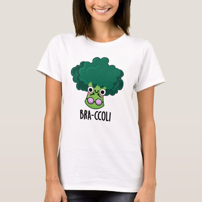 Camiseta Bra-ccoli Funny Veggie Broccoli Bra Pun (Frente)
