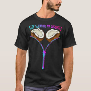 Camiseta Bra Colorida de Coco de Verão Pare De Digitalizar