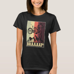 Camiseta Braaaap Vintage Motocross Dirt Bike Silhout