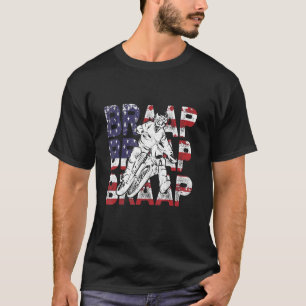 Camiseta Braap Braap Usa Flag Dirt Bike Motocross Patriotic