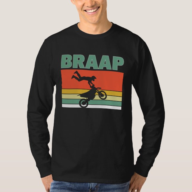 Camiseta Braap Like A Girl Retro Jump Offroad Driver Helmet (Frente)