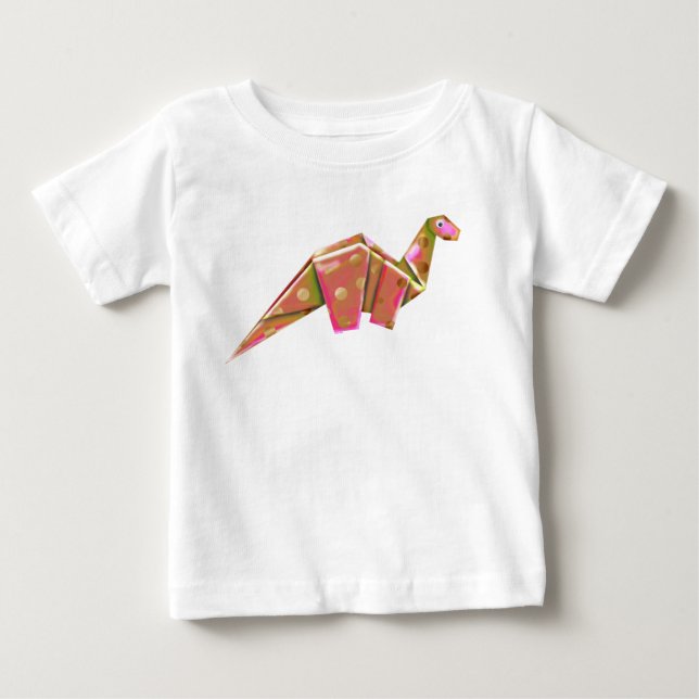 Camiseta Brachiosaur, Origami de Olhos Googly - Iridescente (Frente)