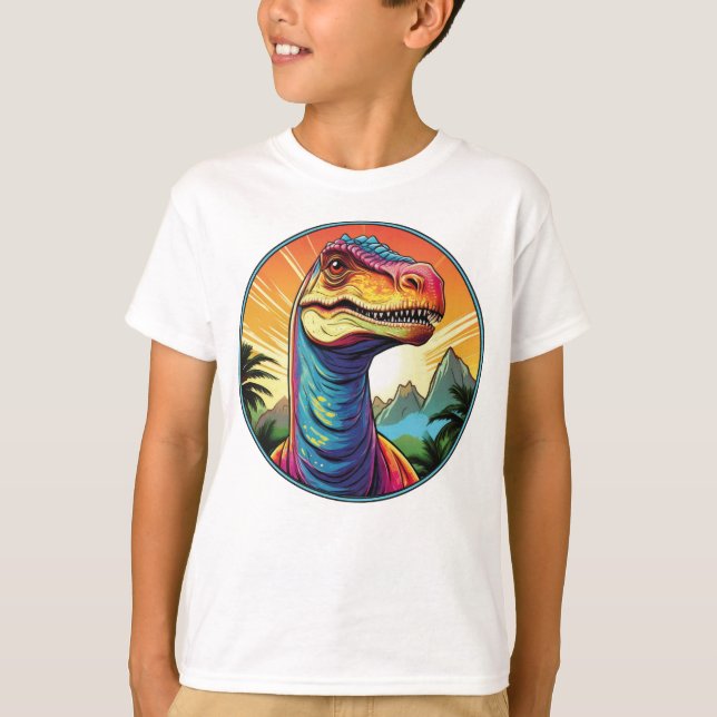 Camiseta Brachiosaurus - Camisa-T do Dinossauro Clássico (Frente)