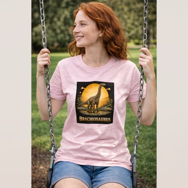 Camiseta Brachiosaurus Dinossauro Pré-Histórico Lua (Criador carregado)