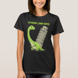 Camiseta Brachiosaurus Fofo de Pescoço Longo Inclinado & To