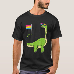 Camiseta Brachiosaurus Pansexual Flag Pan Pride DInosaurs
