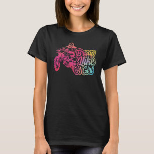 Camiseta Braço Como Uma Menina De Bicicleta Para Sua Sujeir