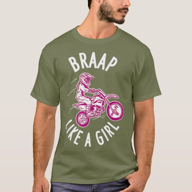 Camiseta Braço De Moto Como Uma Rapariga (Frente)