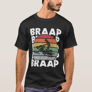 Camiseta Braço de Vintagem Retroativo Snowmobile Rider Side