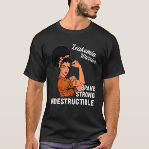 Camiseta Braço Forte de Leucemia Sensibilização Guerreira N