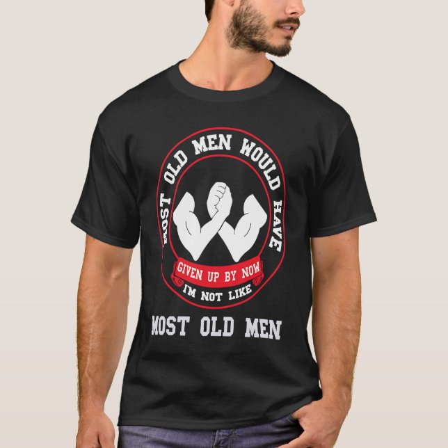 Camiseta Braço Luta Mais Velho Homens Armando Braço Esporti (Frente)