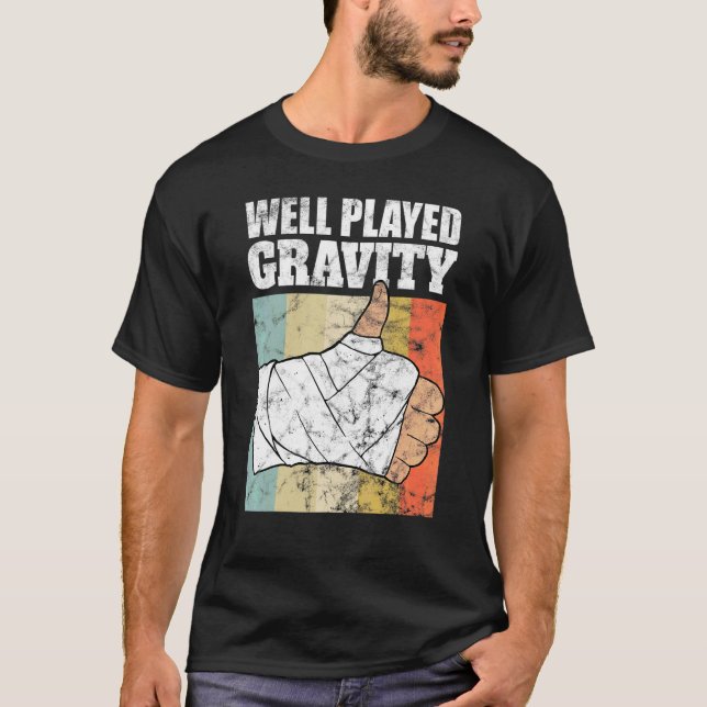 Camiseta Braço Quebrado   Gravidade Bem Executada (Frente)